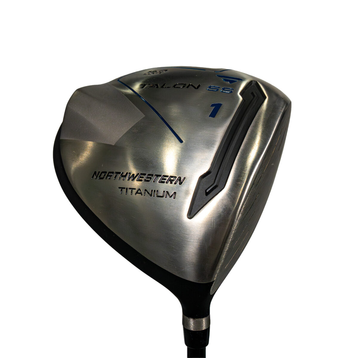 Golf club head with 'Northwestern Titanium' branding on a white background